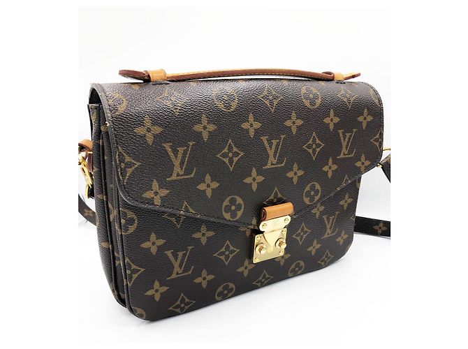 Borsa a tracolla Louis Vuitton Monogram Canvas Pochette Métis Marrone Monogramma - vista 4