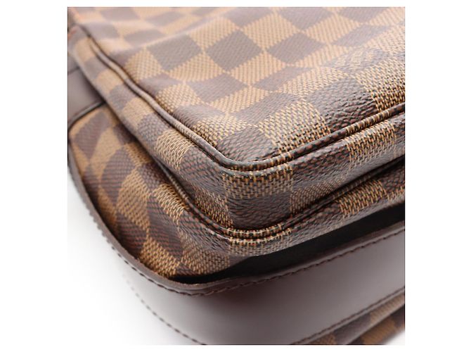 Borsa a tracolla Louis Vuitton Naviglio Damier Ebene Marrone - vista 7