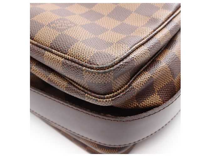 Borsa a tracolla Louis Vuitton Naviglio Damier Ebene Marrone - vista 8