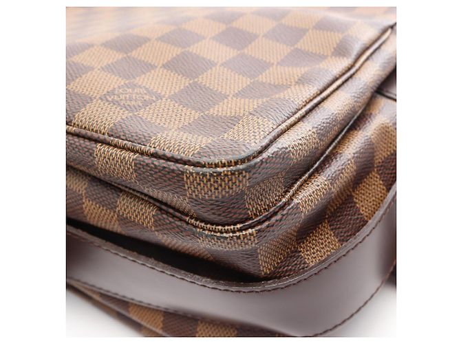 Borsa a tracolla Louis Vuitton Naviglio Damier Ebene Marrone - vista 9