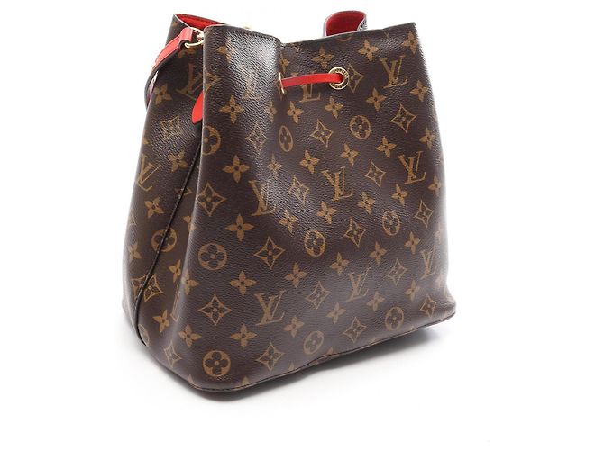 Néonoé Bolsa de Ombro Louis Vuitton NeoNoe Marrom Vermelho - vista 2