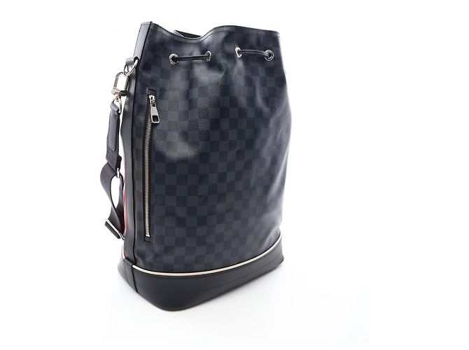 Borsa a tracolla Louis Vuitton Noe Marin Damier Cobalt Nero Multicolore - vista 2