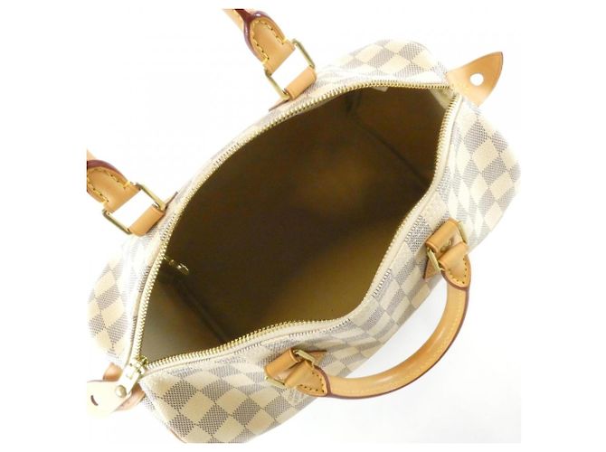 Borsa Boston Louis Vuitton Damier Azur Speedy Blu - vista 9