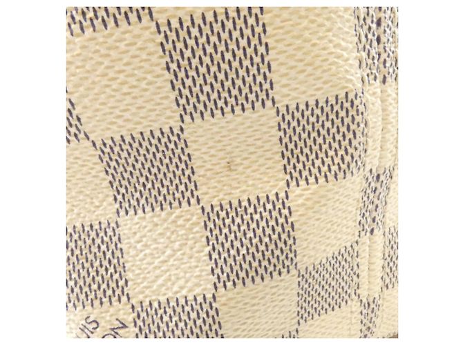 Borsa Louis Vuitton Damier Azur Neverfull MM Blu - vista 3