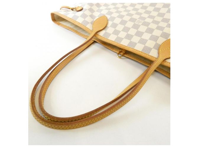 Borsa Louis Vuitton Damier Azur Neverfull MM Blu - vista 5