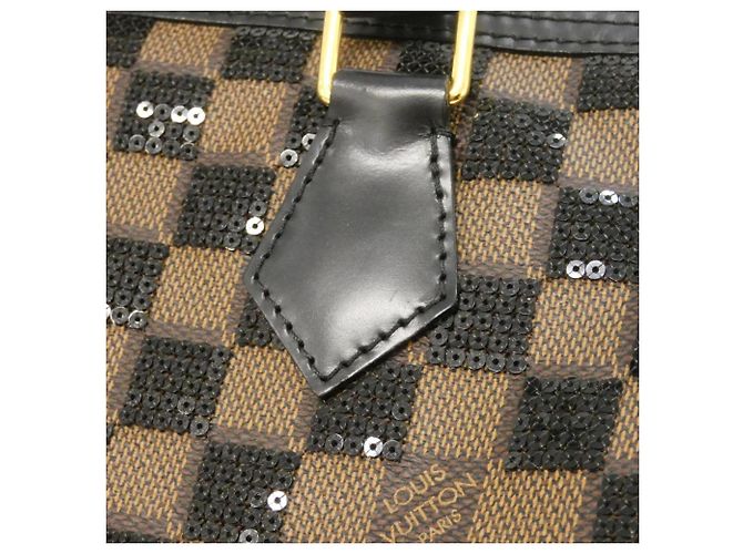 Borsa Louis Vuitton Damier Paillettes Speedy Boston Nero Damier ebene - vista 3