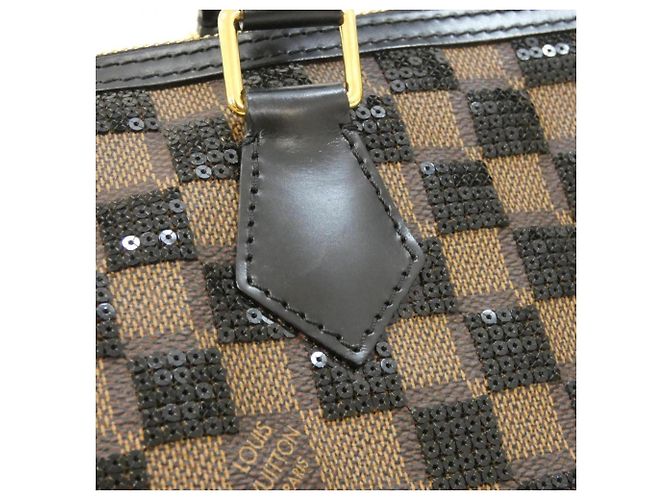 Borsa Louis Vuitton Damier Paillettes Speedy Boston Nero Damier ebene - vista 4
