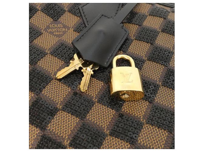 Borsa Louis Vuitton Damier Paillettes Speedy Boston Nero Damier ebene - vista 6