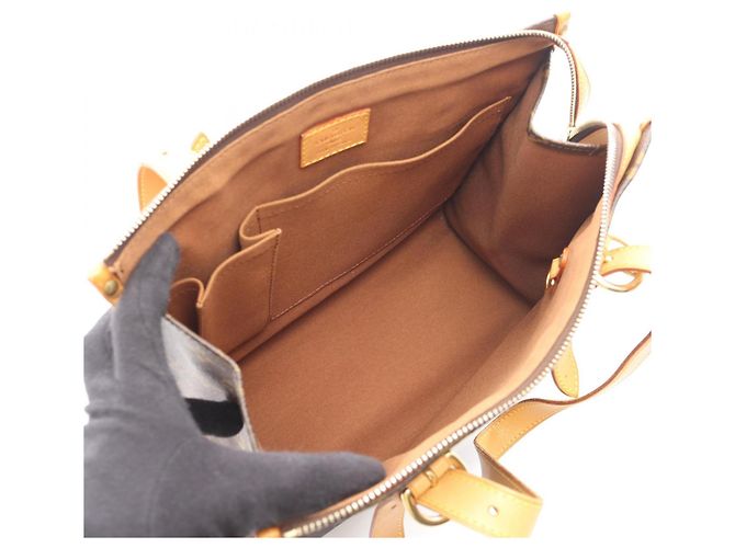Borsa Tote Louis Vuitton Popincourt Au Marrone - vista 3