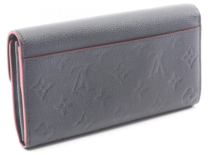 Cartera larga Bi-fold Sarah de Louis Vuitton Roja Azul marino - vista 2