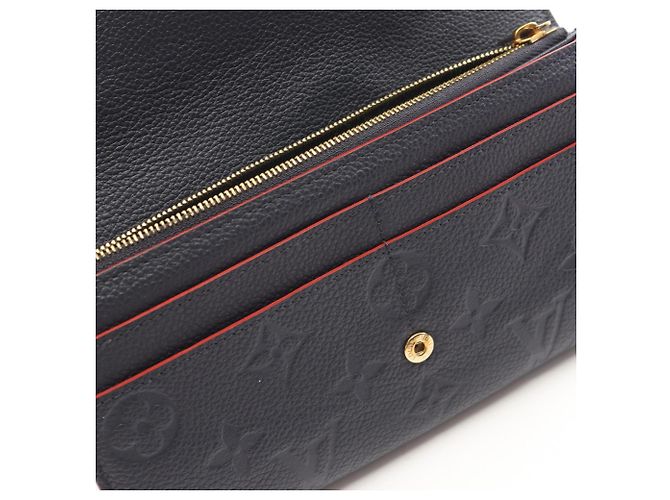 Cartera larga Bi-fold Sarah de Louis Vuitton Roja Azul marino - vista 8