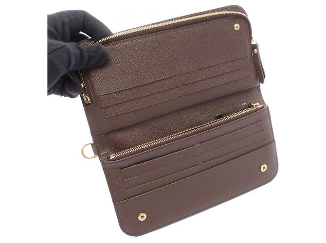 Louis Vuitton Damier Ebene Bi-fold Long Wallet Braun - Ansicht 3
