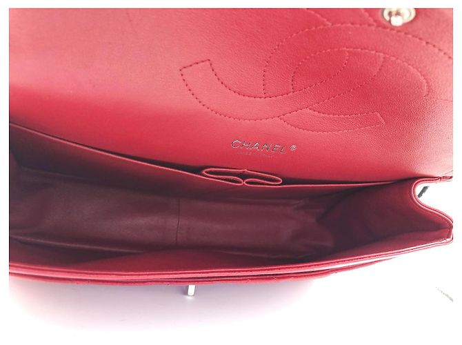Timeless Borsa Chanel Jumbo Classic Double Flap in pelle caviar rossa Rosso - vista 17