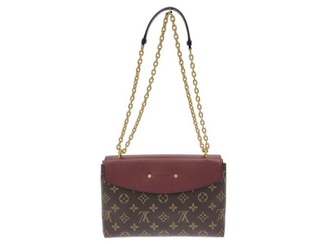 Borsa a Spalla Louis Vuitton Monogram Saint Placido Marrone Bordò - vista 2