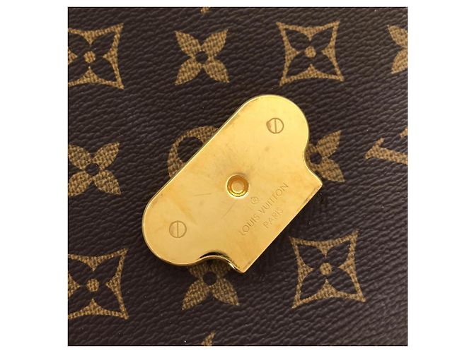 Borsa a Spalla Louis Vuitton Monogram Saint Placido Marrone Bordò - vista 5