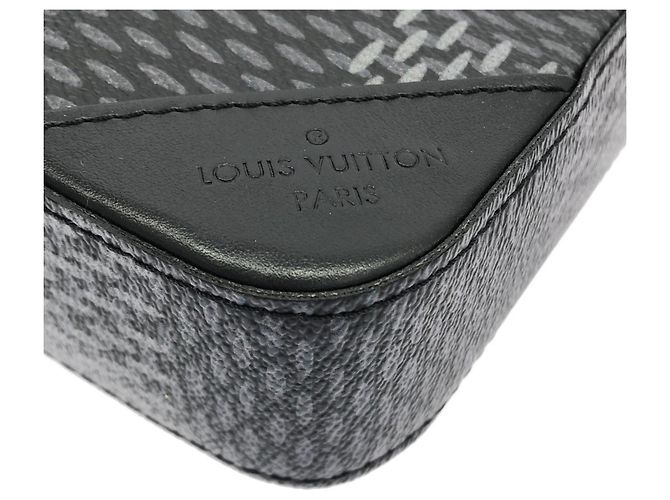 Borsa a tracolla Louis Vuitton Damier Graphite 3D Trio Damier ebene - vista 3