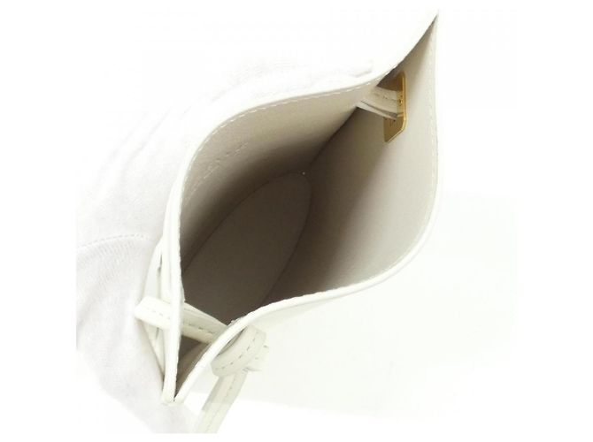 Borsa a Spalla Loewe Dice Pocket C630R12X01 Bianco - vista 7