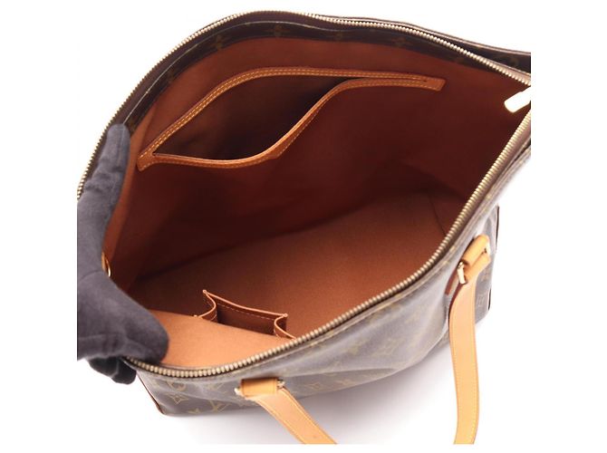 Borsa Cabas Louis Vuitton Cabas Mezzo Monogram Marrone - vista 3
