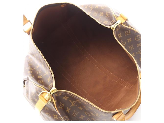 Louis Vuitton Keepall Bandoulière 50 Borsa Boston Marrone - vista 3