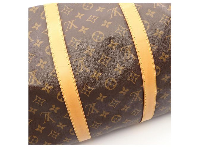 Louis Vuitton Keepall Bandoulière 50 Borsa Boston Marrone - vista 7