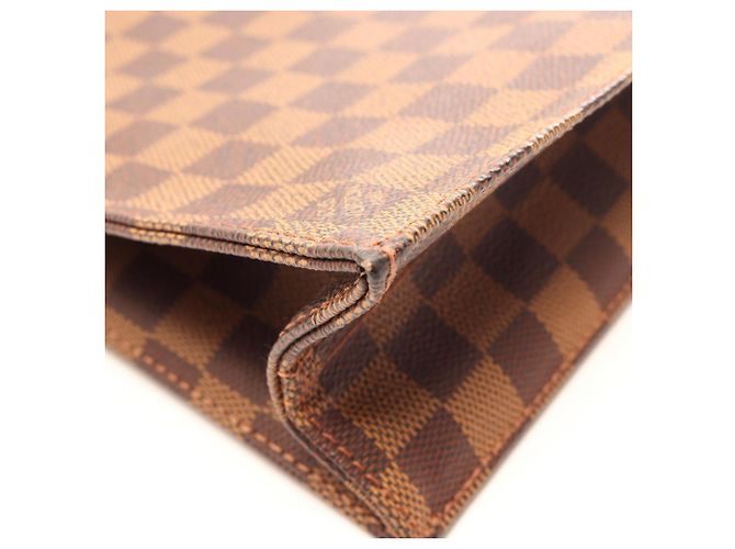 Louis Vuitton Sac Plat Damier Ebene Tote Bag Marrone - vista 10