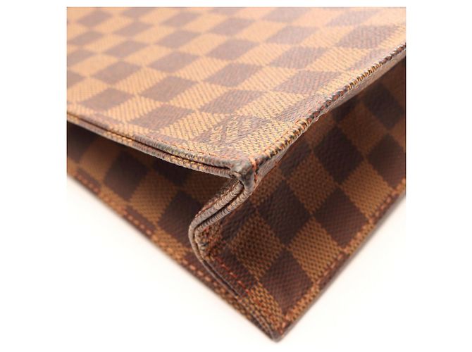 Louis Vuitton Sac Plat Damier Ebene Tote Bag Marrone - vista 7
