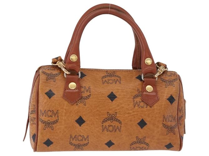 MCM Visetos logogramme Leather Marrone - vista 2