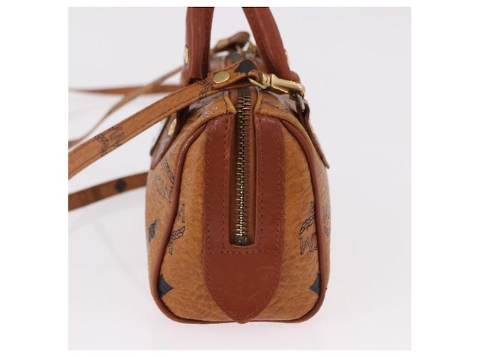 MCM Visetos logogramme Leather Marrone - vista 3