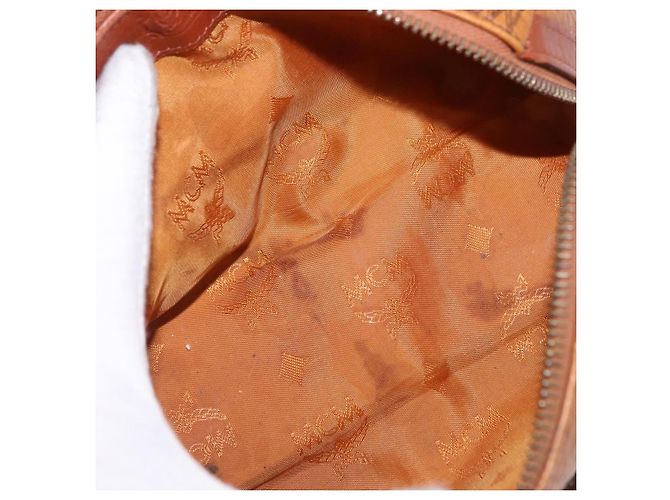 MCM Visetos logogramme Leather Marrone - vista 5