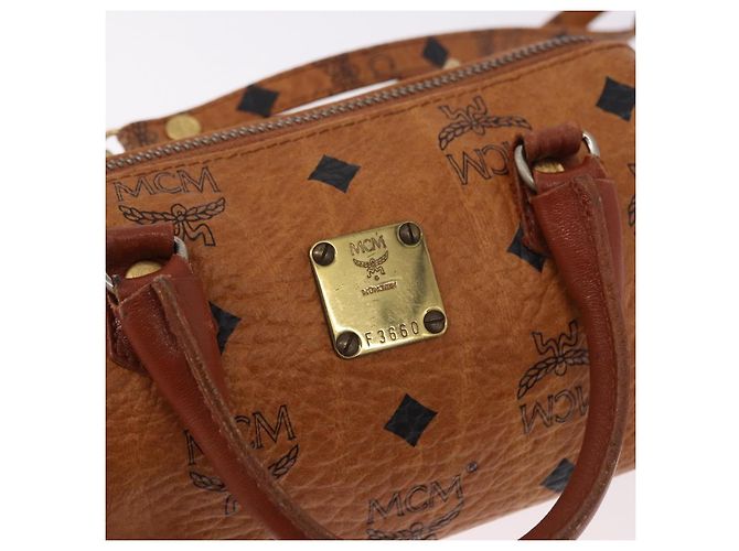 MCM Visetos logogramme Leather Marrone - vista 7