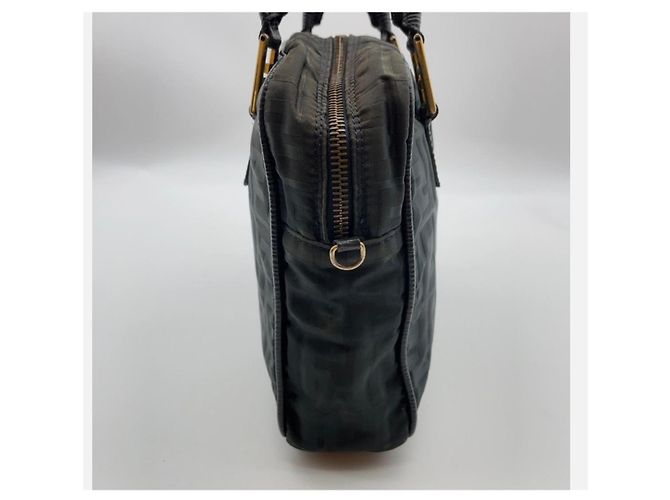 Borsa Fendi Zucca in tessuto nero - vista 10