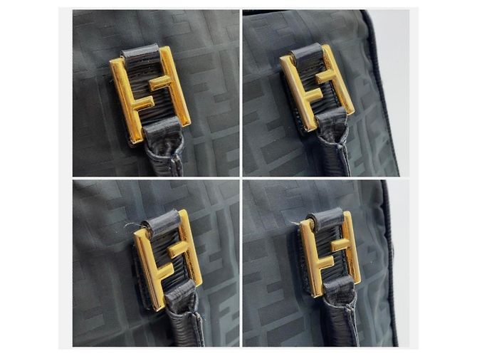 Borsa Fendi Zucca in tessuto nero - vista 11