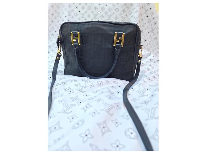 Borsa Fendi Zucca in tessuto nero - vista 15
