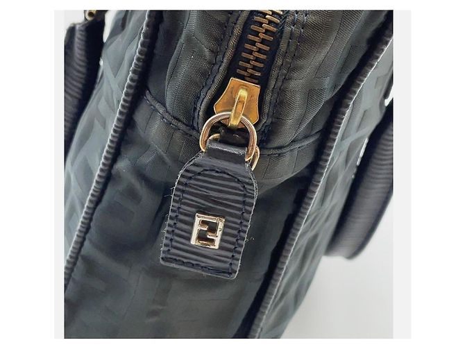 Borsa Fendi Zucca in tessuto nero - vista 18