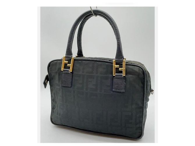 Borsa Fendi Zucca in tessuto nero - vista 5