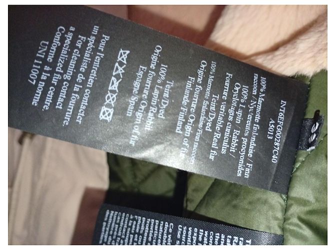 Yves Salomon ARMY Hellrosa Baumwoll-Parka - Ansicht 8