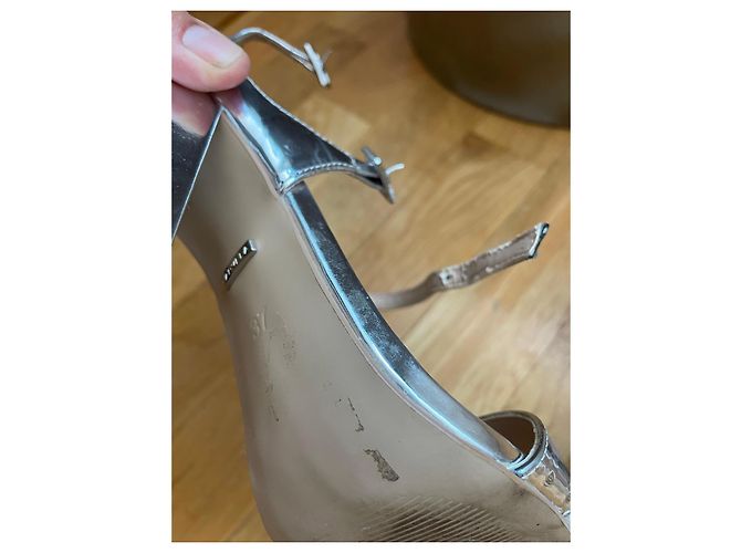 Carvela Kurt Geiger Sandalen mit Blockabsatz in Silber Metallic - Ansicht 12