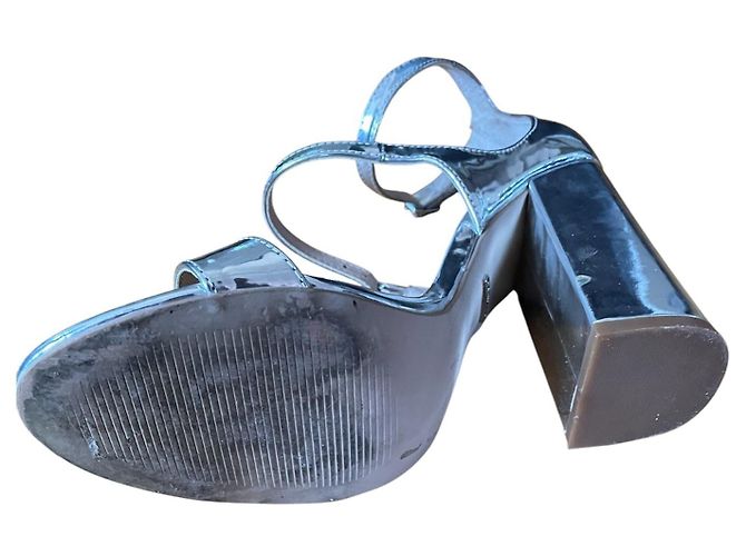 Carvela Kurt Geiger Sandalen mit Blockabsatz in Silber Metallic - Ansicht 2