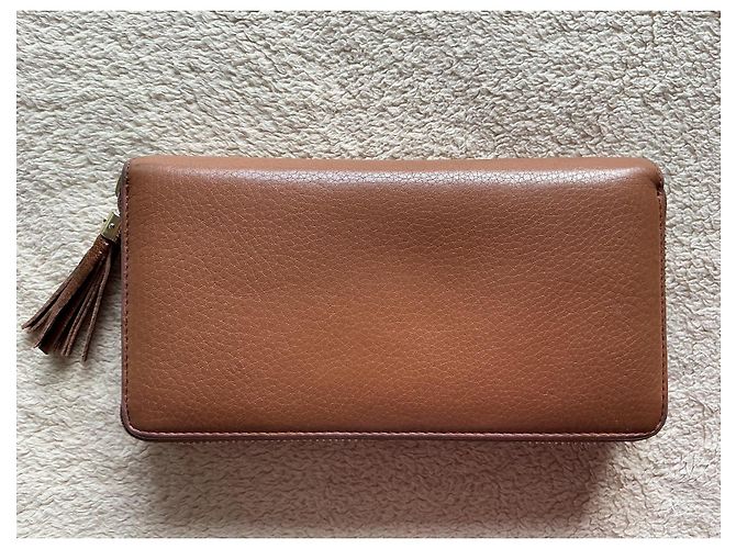 Cartera Gucci Soho zip around en piel marrón - vista 2