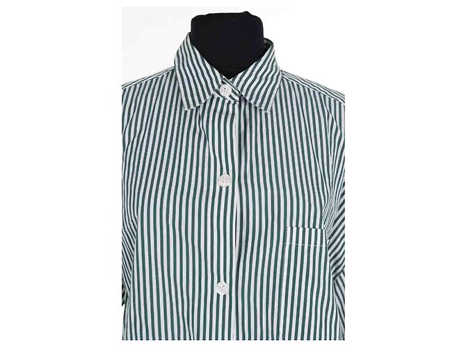 Autre Marque Camisa TWP de algodón verde Talla M - vista 2