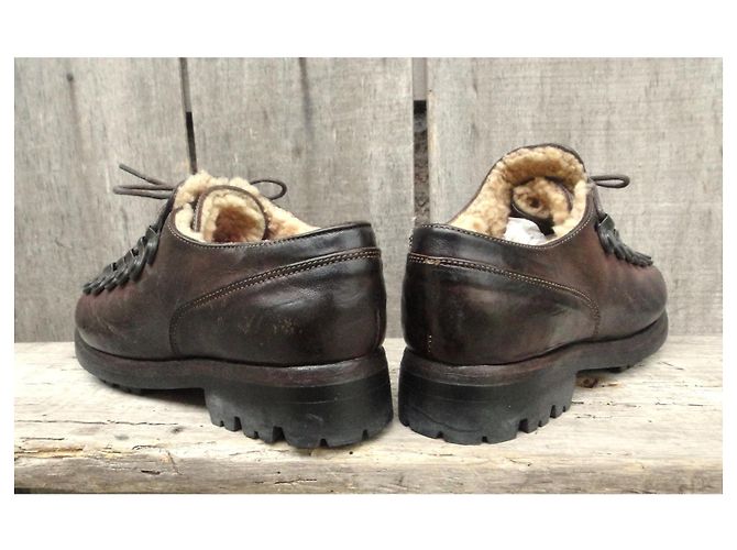 Autre Marque Derbies in pelle foderati Fauzian Jeunesse Marrone - vista 6