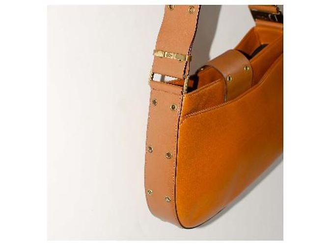 Christian Dior Borsa Dior Columbus in pelle - Era Galliano Marrone Arancione - vista 11