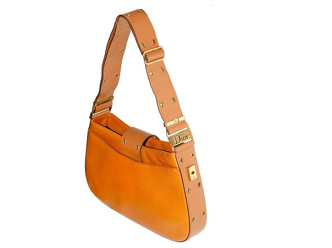Christian Dior Borsa Dior Columbus in pelle - Era Galliano Marrone Arancione - vista 3