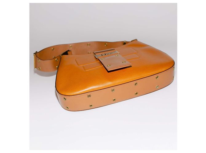 Christian Dior Borsa Dior Columbus in pelle - Era Galliano Marrone Arancione - vista 4