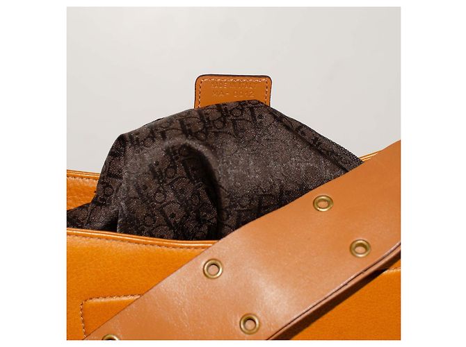 Christian Dior Borsa Dior Columbus in pelle - Era Galliano Marrone Arancione - vista 7
