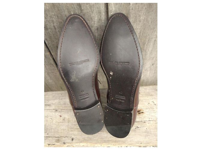Autre Marque Scarpe Richelieu Philippe Zorzetto in pelle marrone - vista 3