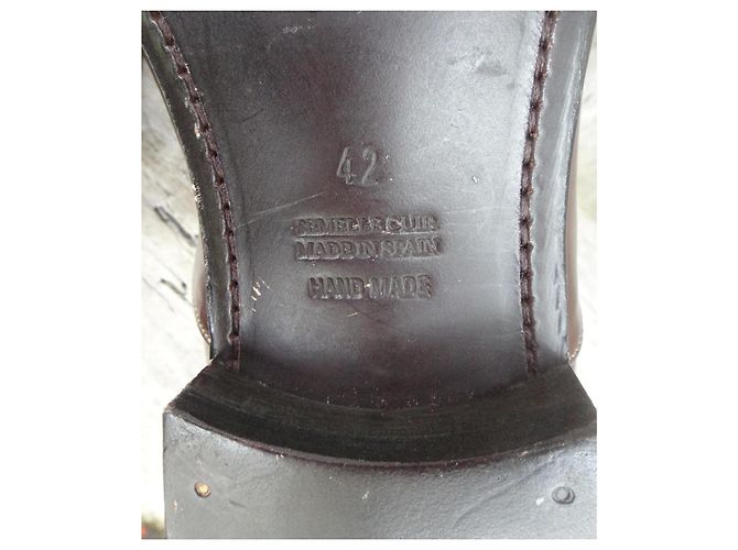 Autre Marque Scarpe Richelieu Philippe Zorzetto in pelle marrone - vista 8