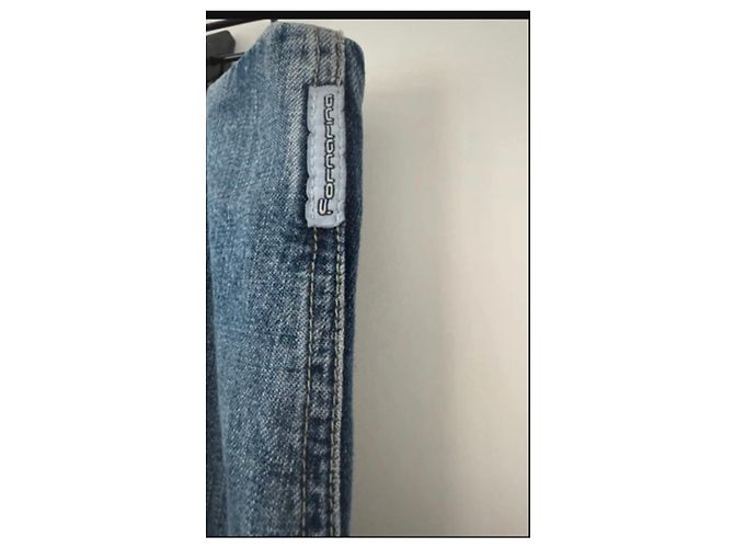 Fornarina Falda Maxi Denim Patchwork - IT 44 Azul - vista 3