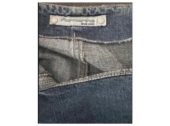 Fornarina Falda Maxi Denim Patchwork - IT 44 Azul - vista 4