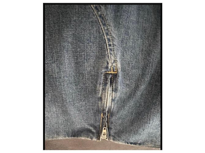 Fornarina Falda Maxi Denim Patchwork - IT 44 Azul - vista 6